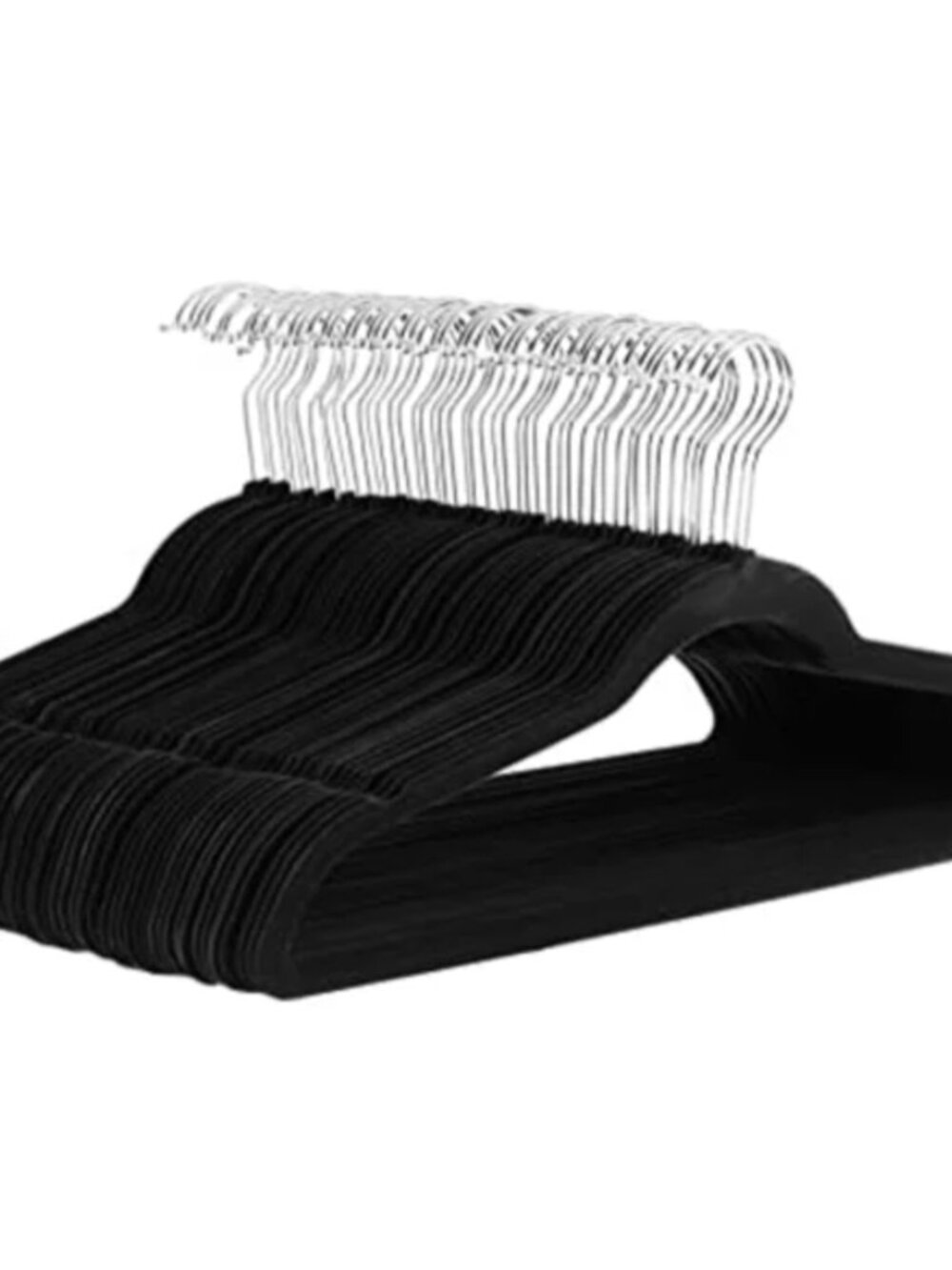 50 Black Felt Hangers